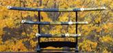 Black and Gold Tapestry Samurai Sword Set